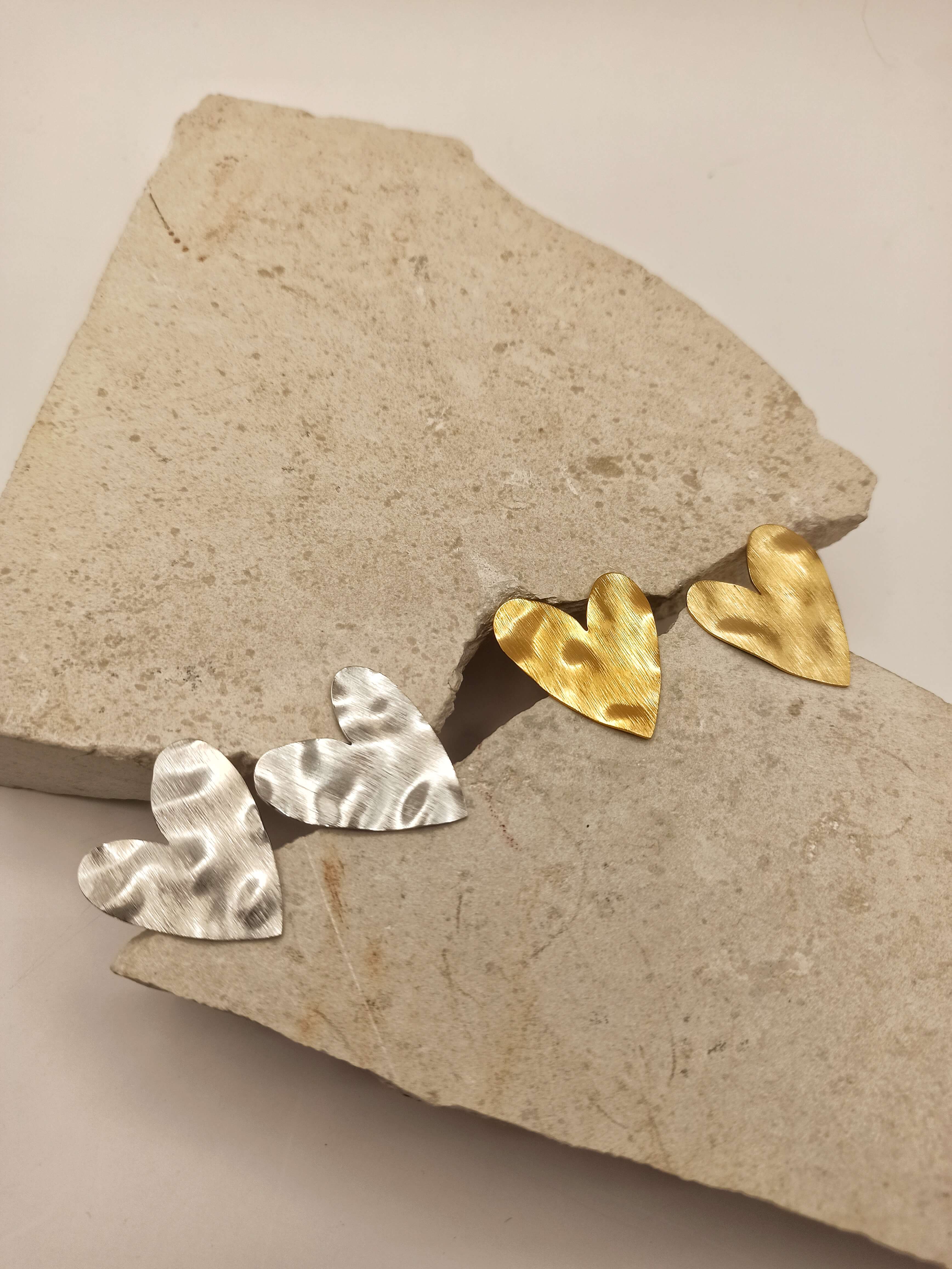Heart Earrings - Pajaritos