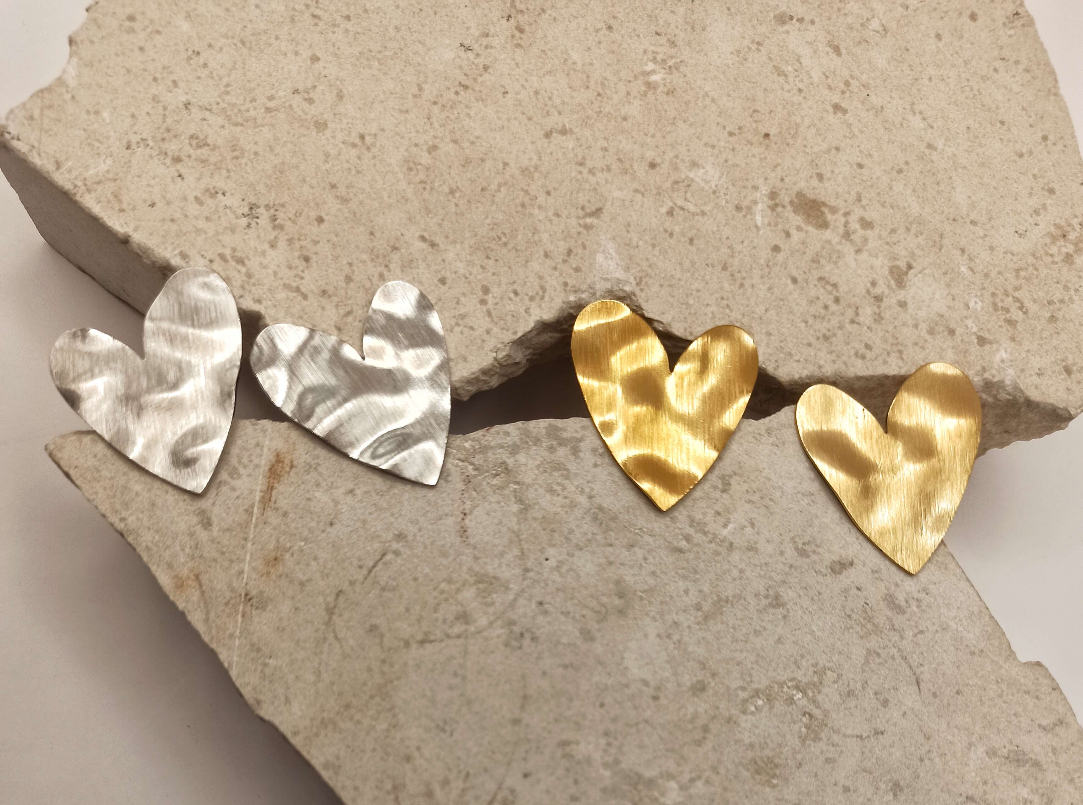 Heart Earrings - Pajaritos
