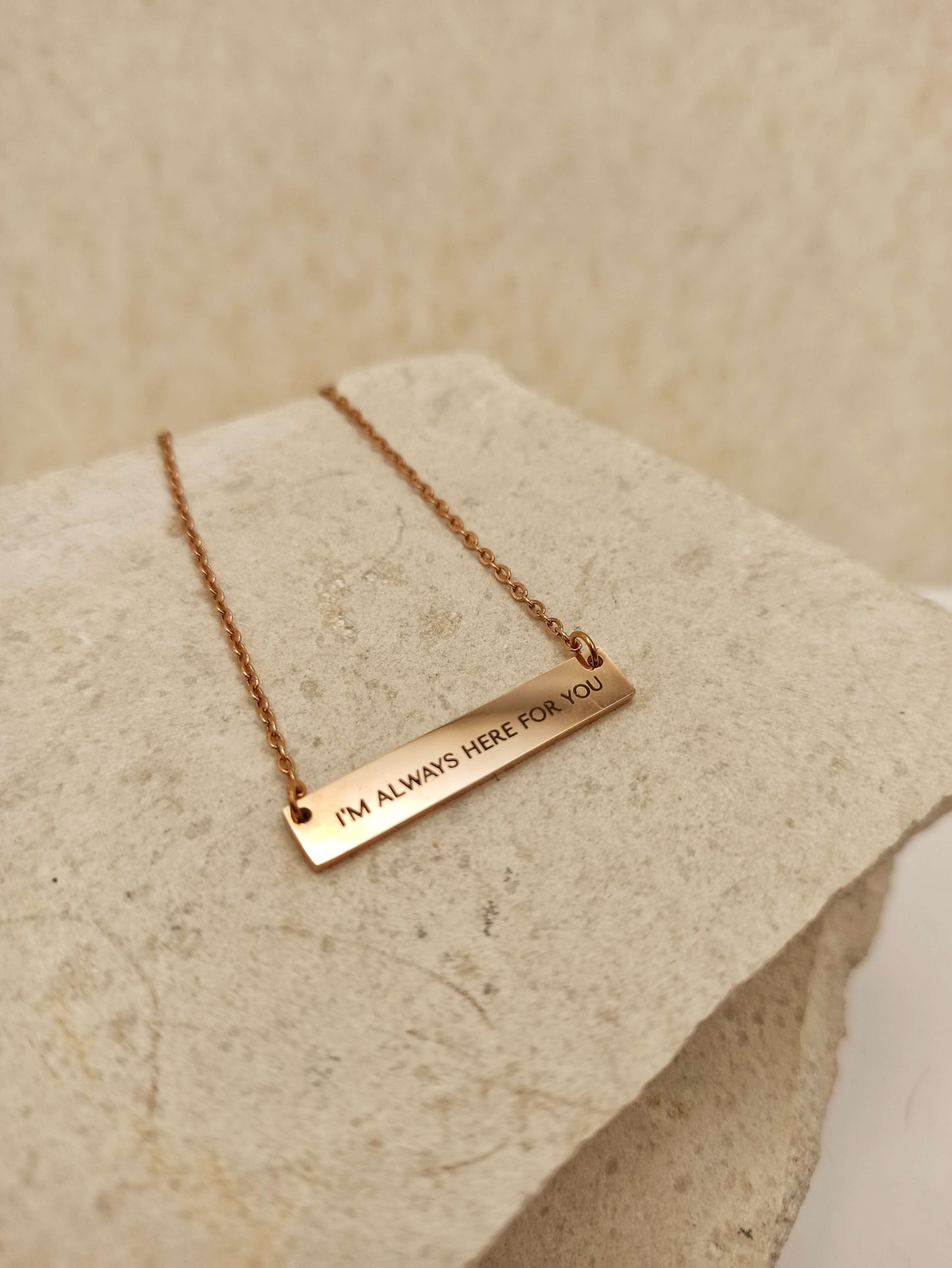 I'm Always Here For You ID Necklace