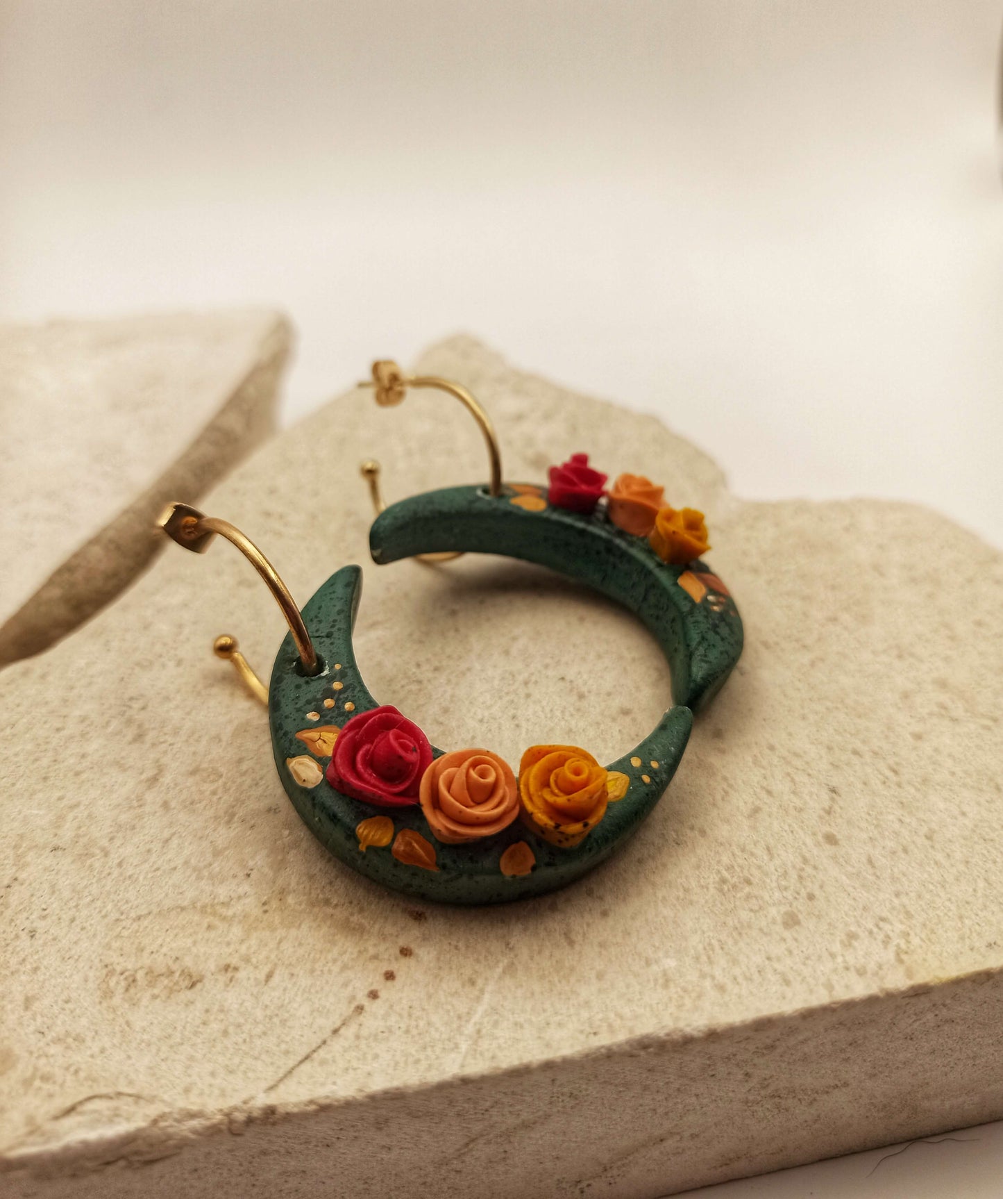 Celestial clay hand-made earrings