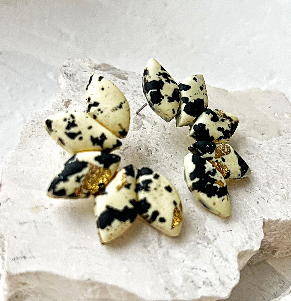 Σκουλαρικια animal print απο πολυμερικο πηλο οικονομικα κοσμηματα μοντερνα χειροποιητα εντυπωσιακα pajaritos