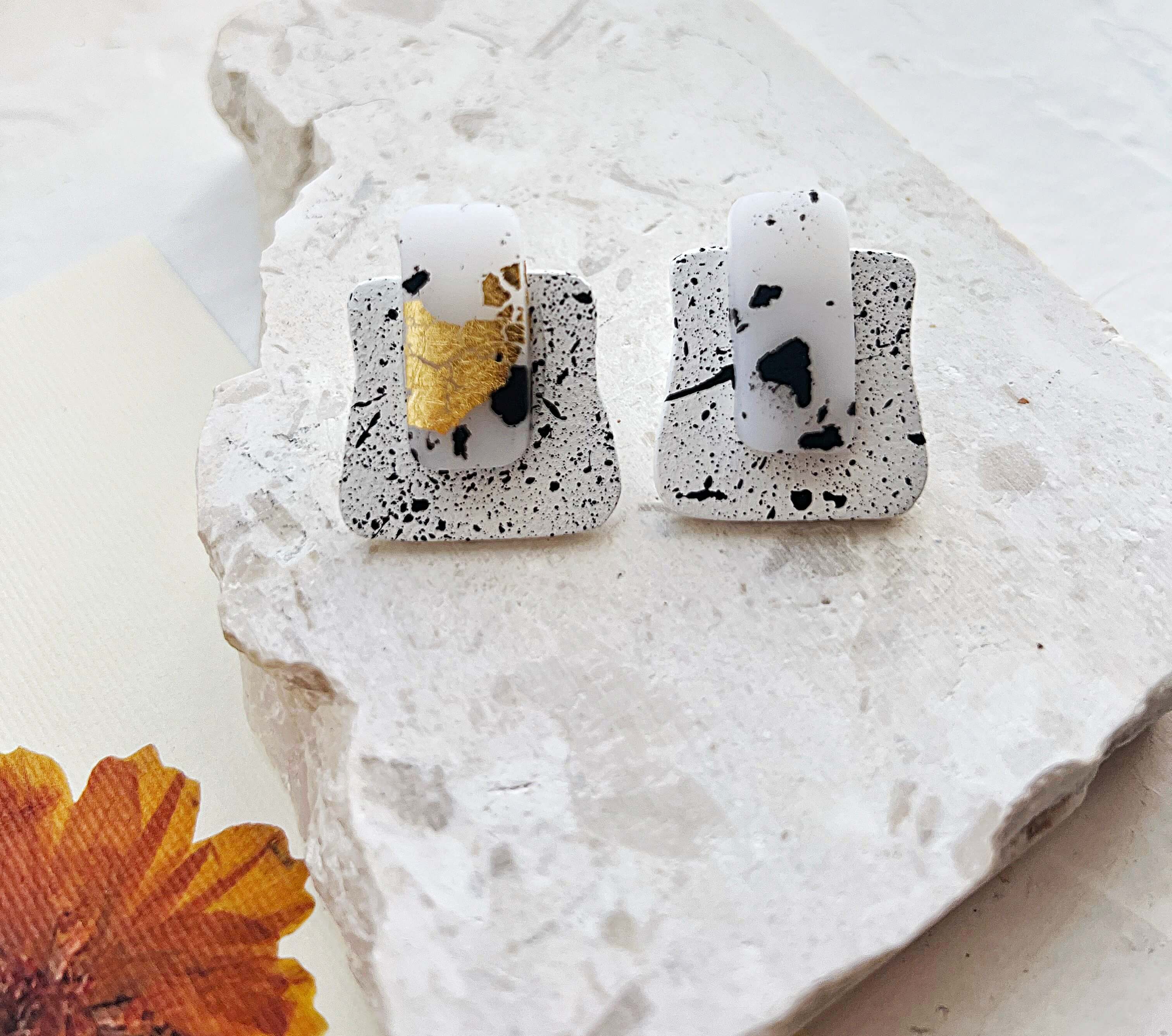 Πρωτοτυπα σκουλαρικια χειροποιητα καρφωτα απο πηλο εντυπωσιακα μοντερνα γυναικεια κοσμηματα πανω στο αυτι pajaritos