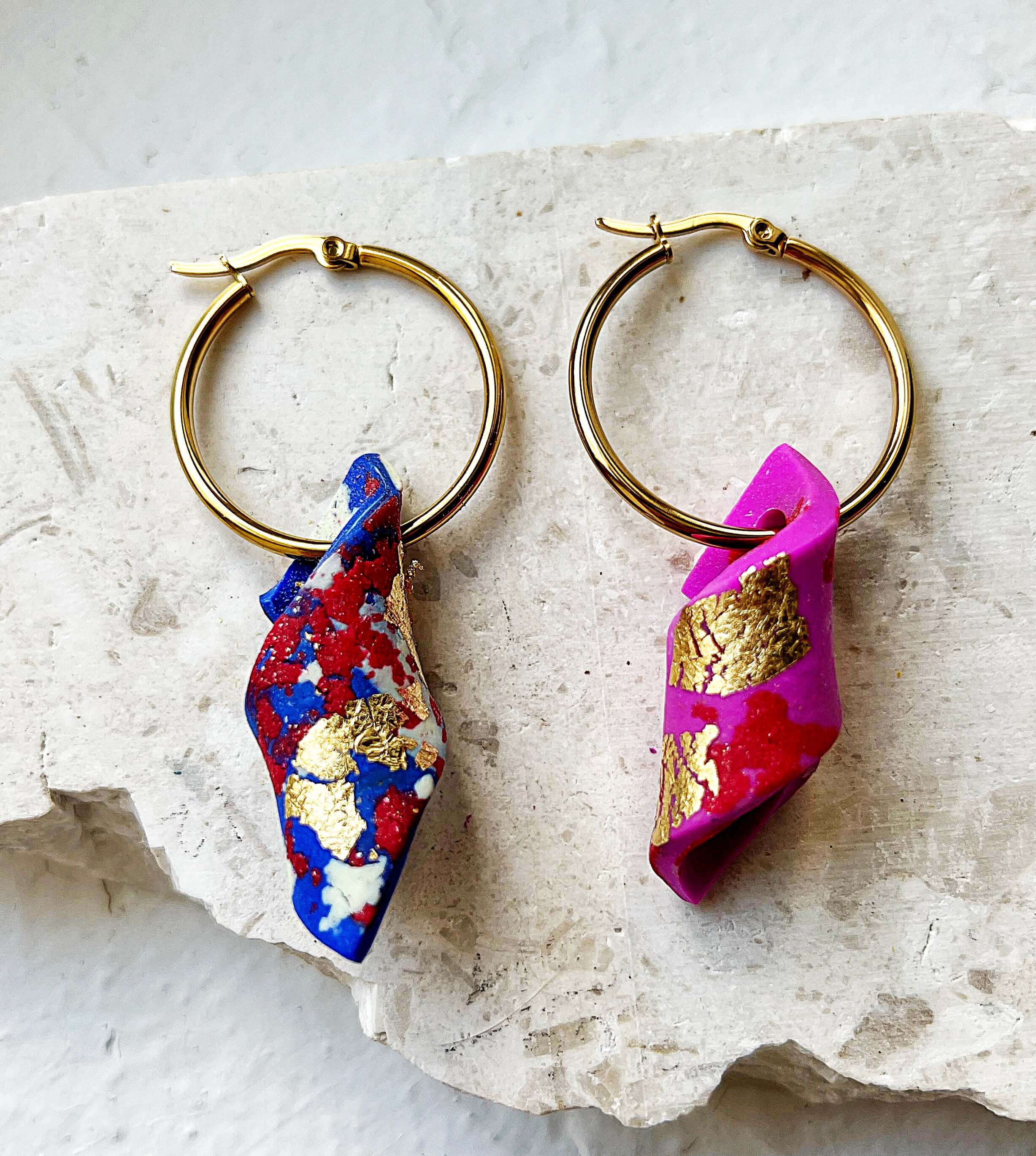 Μοντερνα σκουλαρικια χειροποιητα απο πηλο πρωτοτυπα κοσμηματα για δωρο κρικοι εντυπωσιακοι χονδρικης pajaritos