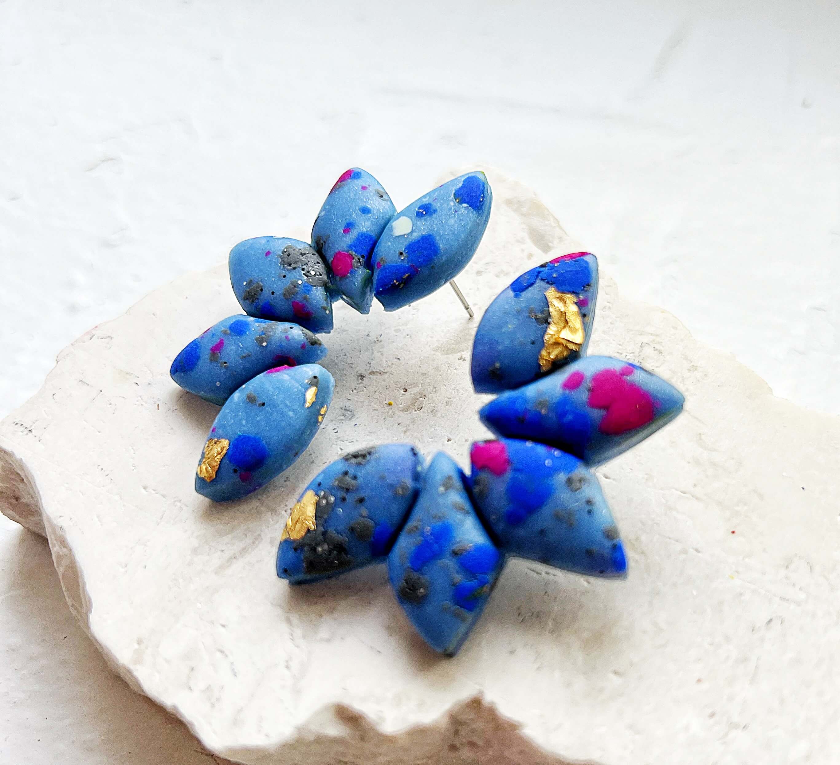 Ιδιαιτερα μοντερνα σκουλαρικια χειροποιητα μπλε για δωρο γυναικεια κοσμηματα χονδρικης μεγαλα pajaritos