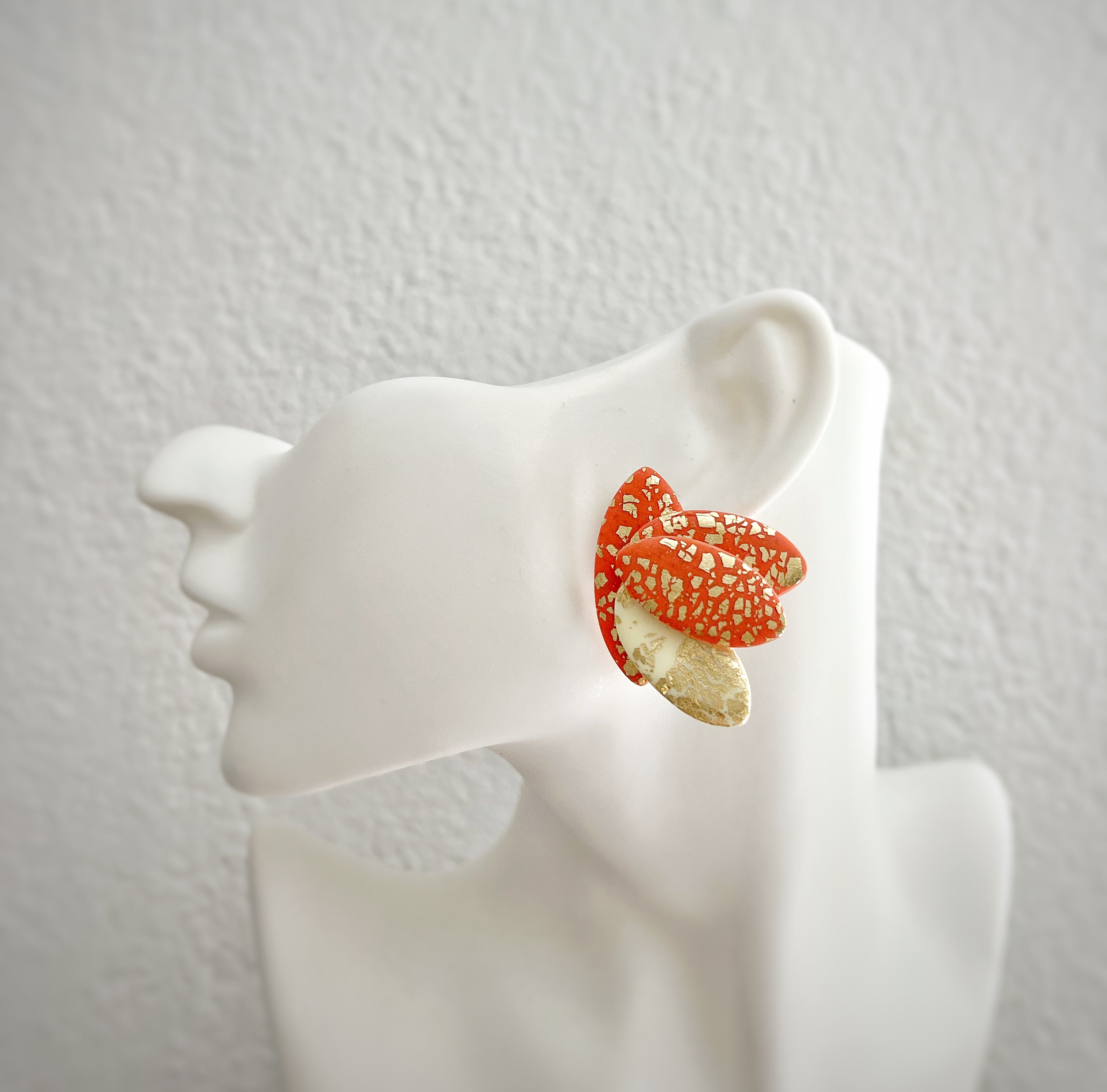 Handmade earrings polymer clay modern unique jewelry Pajaritos